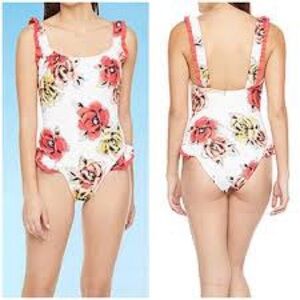 Decree Floral One-Piece Swimsuit, Large